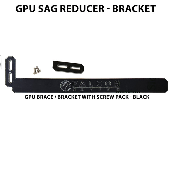 Falcon Value  Gpu Brace / Bracket With Screw Pack - Black